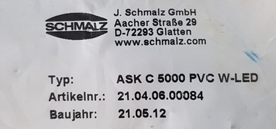 Schmalz ASK C 5000 PVC W LED Valve Cable 21.04.06.00084