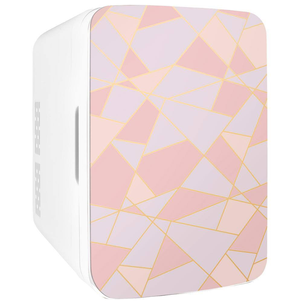 Infinity 0.35 Cu. Ft. Retro Mini Fridge in Fractal Pink without Freezer