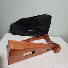 19 Strings Celtic Harp  Musical Instrument Irish Harp Mahogany BROKEN-for PARTS