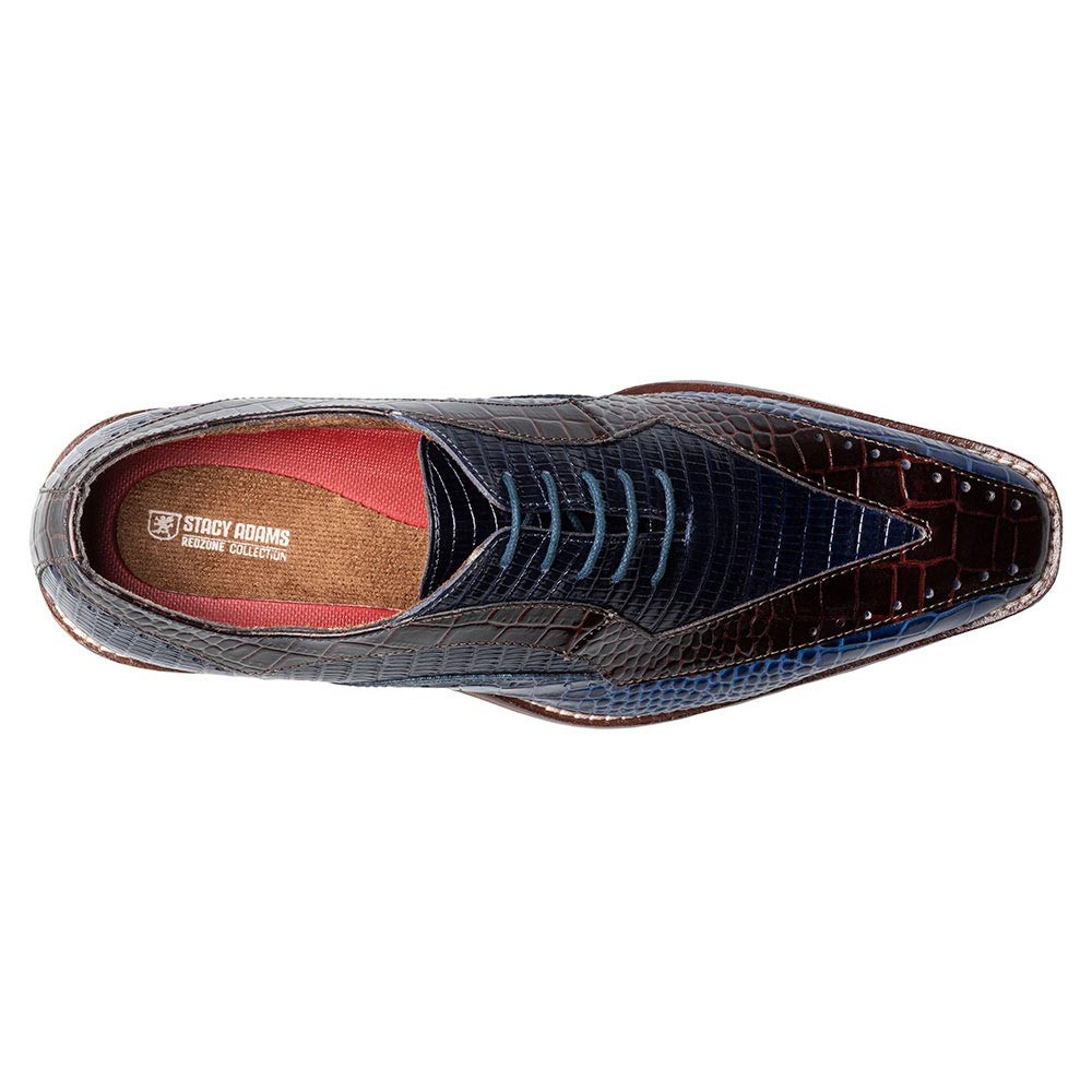 Stacy Adams Shoes Tallero V-Tip Oxford Dark Blue Multi Size 11 — photo 2