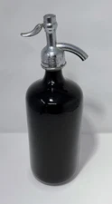 Vintage Black Seltzer Bottle Broadway Beer & Bev Beverage Czechoslovakia *READ*