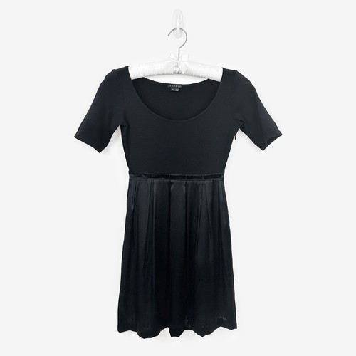 Theory Melody Mini Dress Size 2 Black Minimalist Classic Quiet Luxury Office