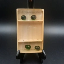 Vintage Glass Swizzle Sticks Stirrers Green Olives Murano Style Unique Barware