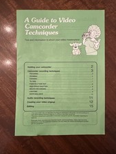 A GUIDE TO VIDEO CAMCORDER TECHNIQUES BROCHURE CANON INC 1990
