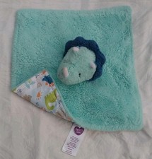Parents Choice Blue Triceratops Dinosaur Satin Dinosaur Back Lovey Plush Baby
