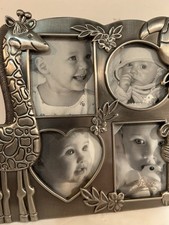 Fetco Jungle Collage Pewter Nursery Picture Frame 8x7