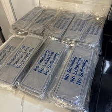 9 X3 No Smoking Sign Plastic Self-Adhesive Back Restaurant/Bars 83