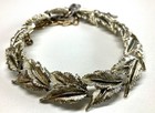 Vintage Signed STAR Metal Silver Tone Chain Adjustable Link Leaves Necklace — photo 3