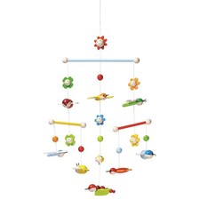 Goki 3-D Mobile Frühlingswiese, buntes Mobile aus Holz gefertigt, viele Figuren