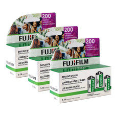 3x Fujifilm 200 36 Exposure Color Negative 35mm Film 3-Pack 9 Rolls Exp. 09/2026