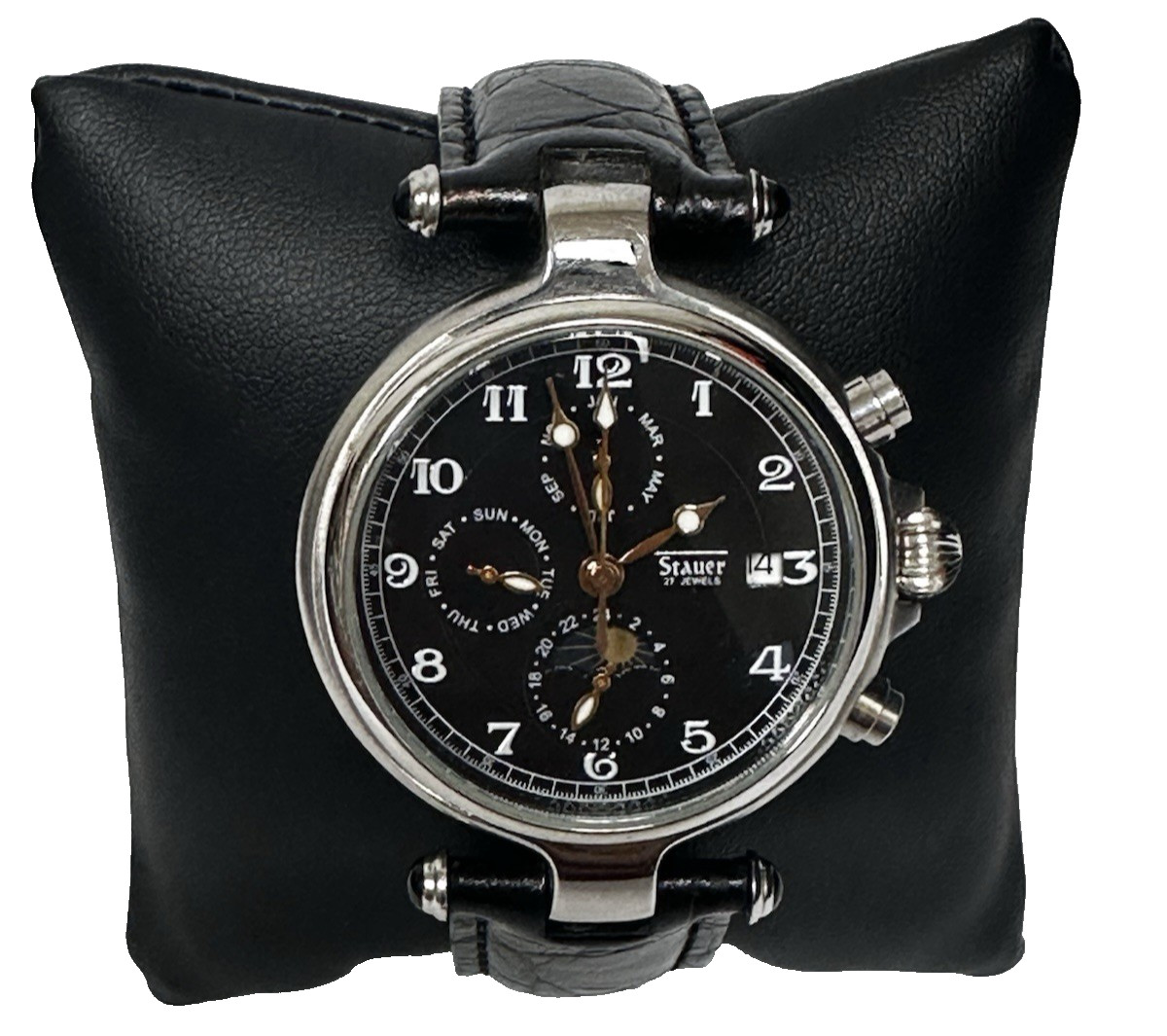 Men’s Stauer Automatic Moonphase Skeleton Watch M… - image 1