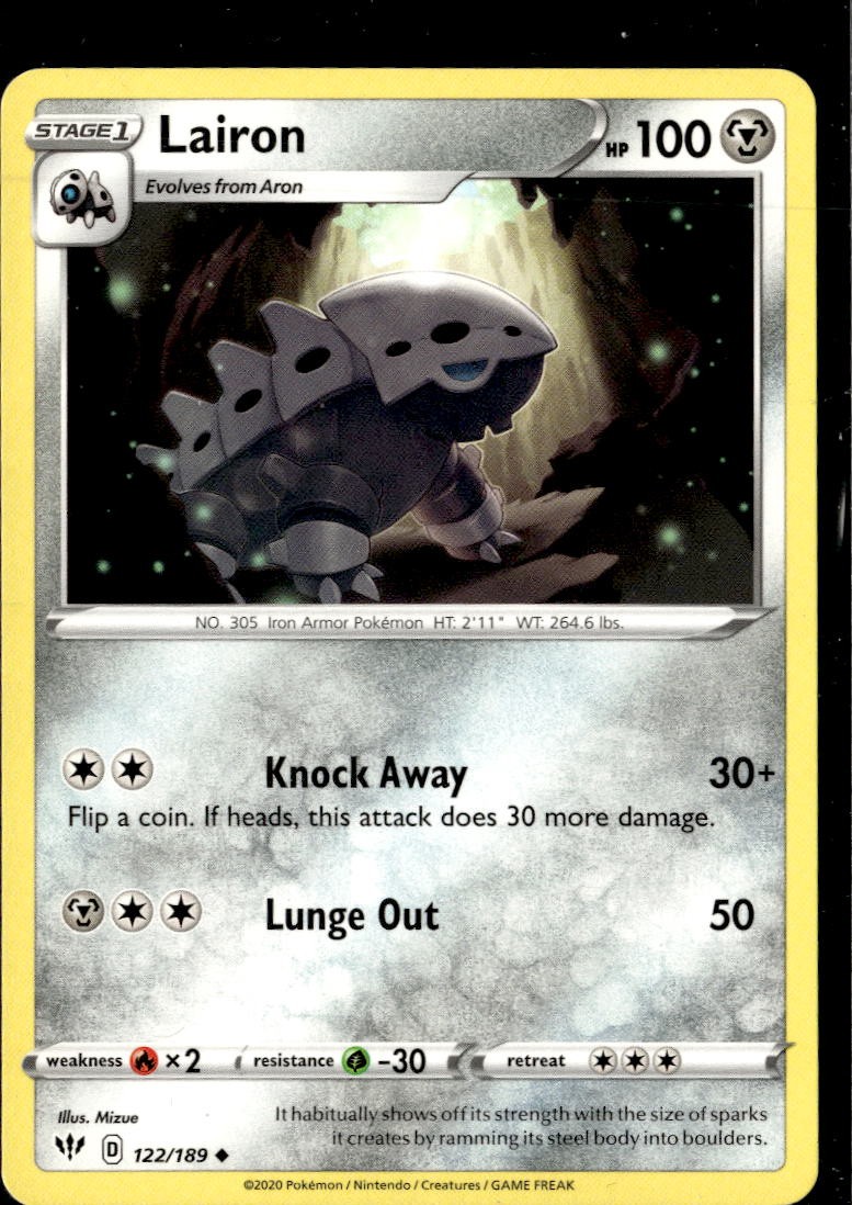 Pokemon Darkness Ablaze122/189 Lairon Uncommon Non Holo 5 card lot