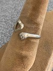 Vintage Sterling Silver Open Heart Promise Ring Size 8-1/2 — photo 3