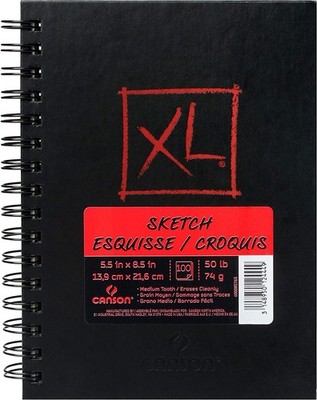 Canson XL Sketch Book 5.5''X8.5''-Wire Bound, 100 Sheets - 5A002ZVX-1H1FK