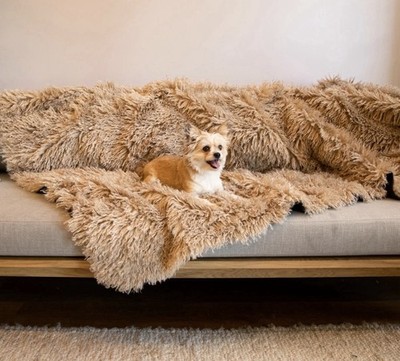 Paw.com PupRug Blanket LUXE Dog Mat Rug Faux Sheep Fur Xl  Large