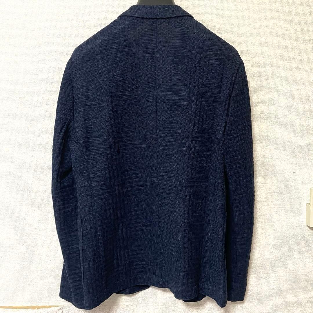 Stylish Navy Geometric Pattern Formal Jacket Men'… - image 3