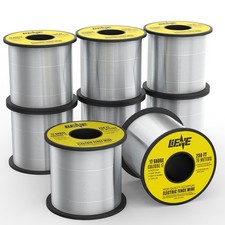 8 Pack 250 ft 17 Gauge Aluminum Electric Fence Wire for Garden Fence, Electri...