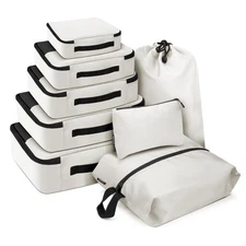 8 PCS Compression Packing Cubes for Travel Women Compression Bags Organizer f...
