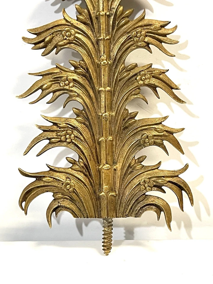 Antiguo bronce dorado francés P.E. Montaje Guerin Palm Ormolu Foto 3 de 4