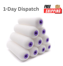 COTTAM 10-Pack Mini Foam Paint Roller Sleeves 4 Inch High Density for Gloss & Oi