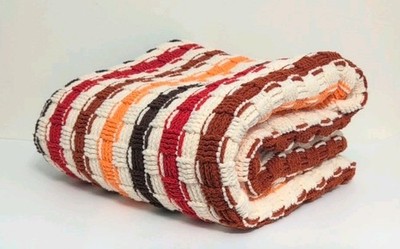 Granny Squares Crochet Afghan Blanket Throw Coverlet Multicolor 62x62 Large