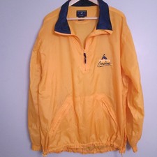 Vintage 90s America Online Internet Tech Jacket XL Yellow Gorpcore Nylon Shell
