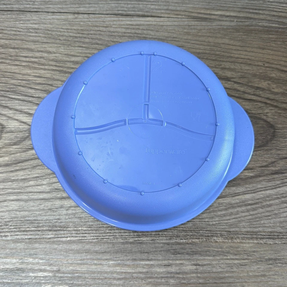 Tupperware Crystal Wave Microwave Divided Dishes Blue Green BPA-Free Easy Clean - Image 4 of 4