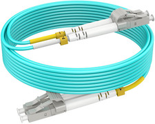 400Ft OM3 LC to LC Multimode Fiber Patch Cable, 40G Duplex LSZH