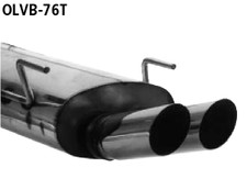 Bastuck Racinganlage ab Kat Opel Vectra B 2x76mm scharf schräg