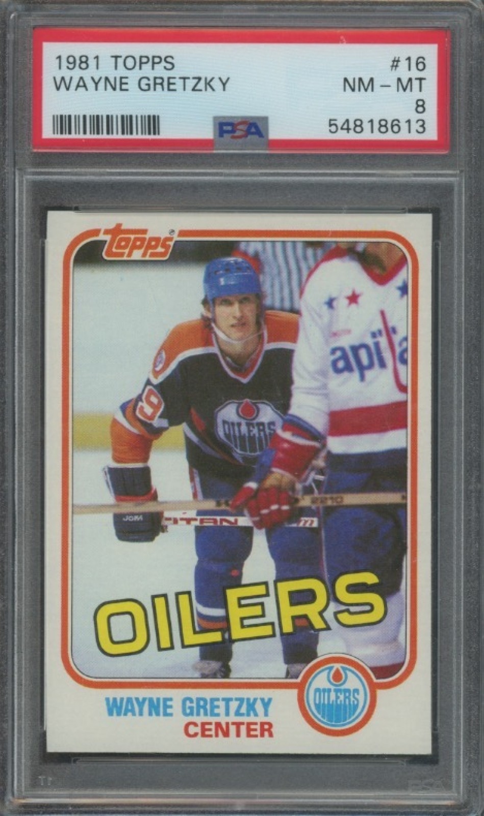 1981-82 Topps Hockey Wayne Gretzky #16 PSA 8 view 1