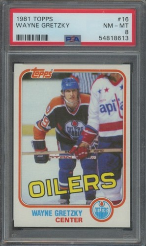 1981-82 Topps Hockey Wayne Gretzky #16 PSA 8
