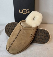 UGG Scuff Men's Suede Lined Slippers Chestnut 12US/45EU New In Box 1101111