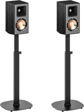 Height-Adjustable Speaker Stand Pair from 28.6" to 46.1",22Lbs Capacity,Bookshel