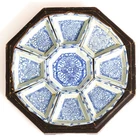 Chinese Porcelain Sweet Meat Dishes Blue White Complete Set Tongzhi Qing 19C