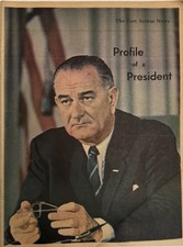 Lyndon B Johnson Profile of a President 1964 Port Arthur News Vintage Texas
