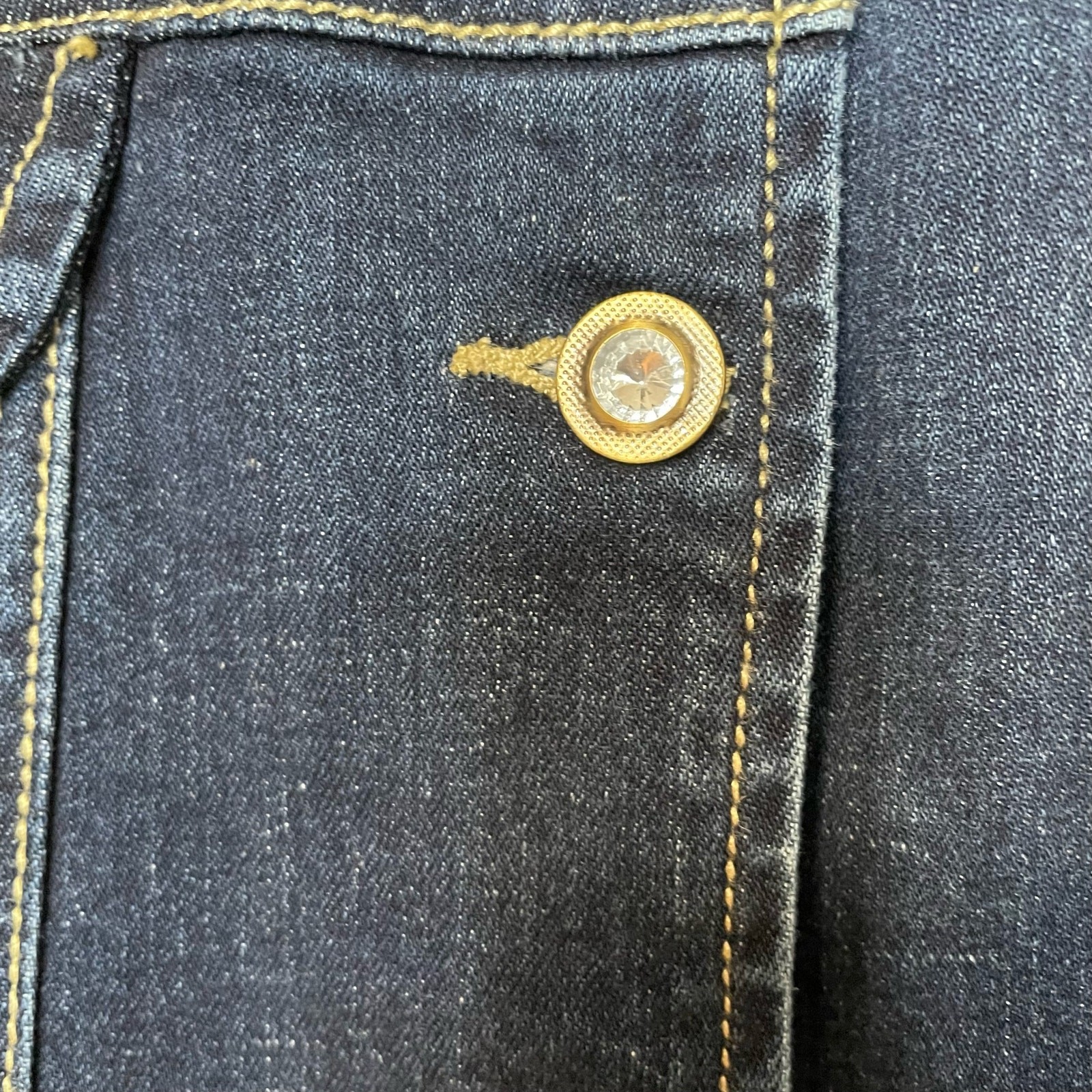 Ameri Mode Jean Jacket S Womens Rhinestone Bling … - image 3