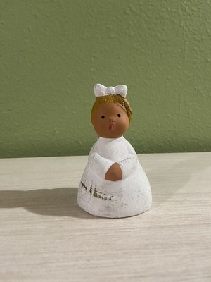 Vintage 1960s Jullar Terracotta Girl Bell Made In Spain