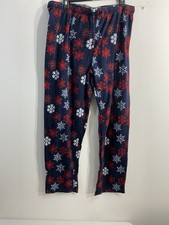 Mens Club Room Christmas Lounge Pants XL Multicolor Snowflake Pullon Elastic