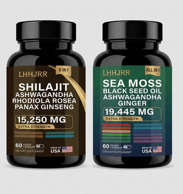Dynamic Vitality Bundle - Sea Moss 7000mg,Black Seed Oil 4000mg/ Shilajit