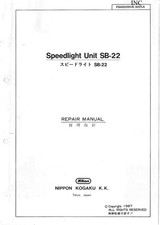 NIKON SB-22 Camera Flash Service Repair Manual Parts List PDF READ