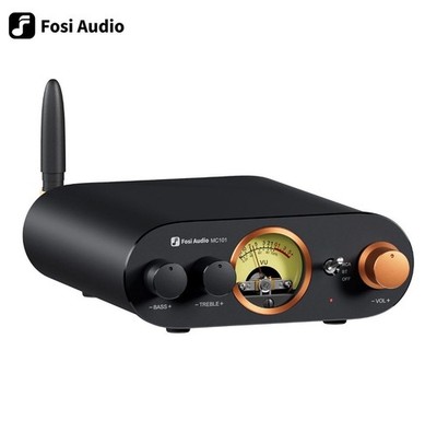 Fosi Audio MC101 Bluetooth Stereo Amplifier w/ VU Meter 100W x 2