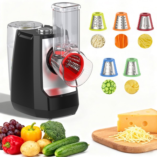 Superlex Elektrische GemüSeschneider Multifunktionsreibe 5 Shredder Obst & KäSe-image