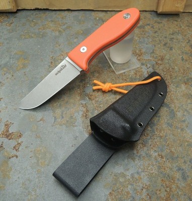 Schnitzel UNU ORANGE Messer Kindermesser Schnitzmesser 8Cr13MoV Stahl G10 Kydex