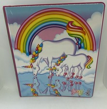 Lisa Frank Markie  Celeste Unicorn Rainbow 3 Ring Binder 30th Birthday