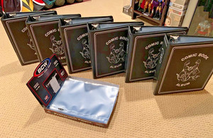 6 Comic Book Album Storage Binders for Display plus 150 comic pages