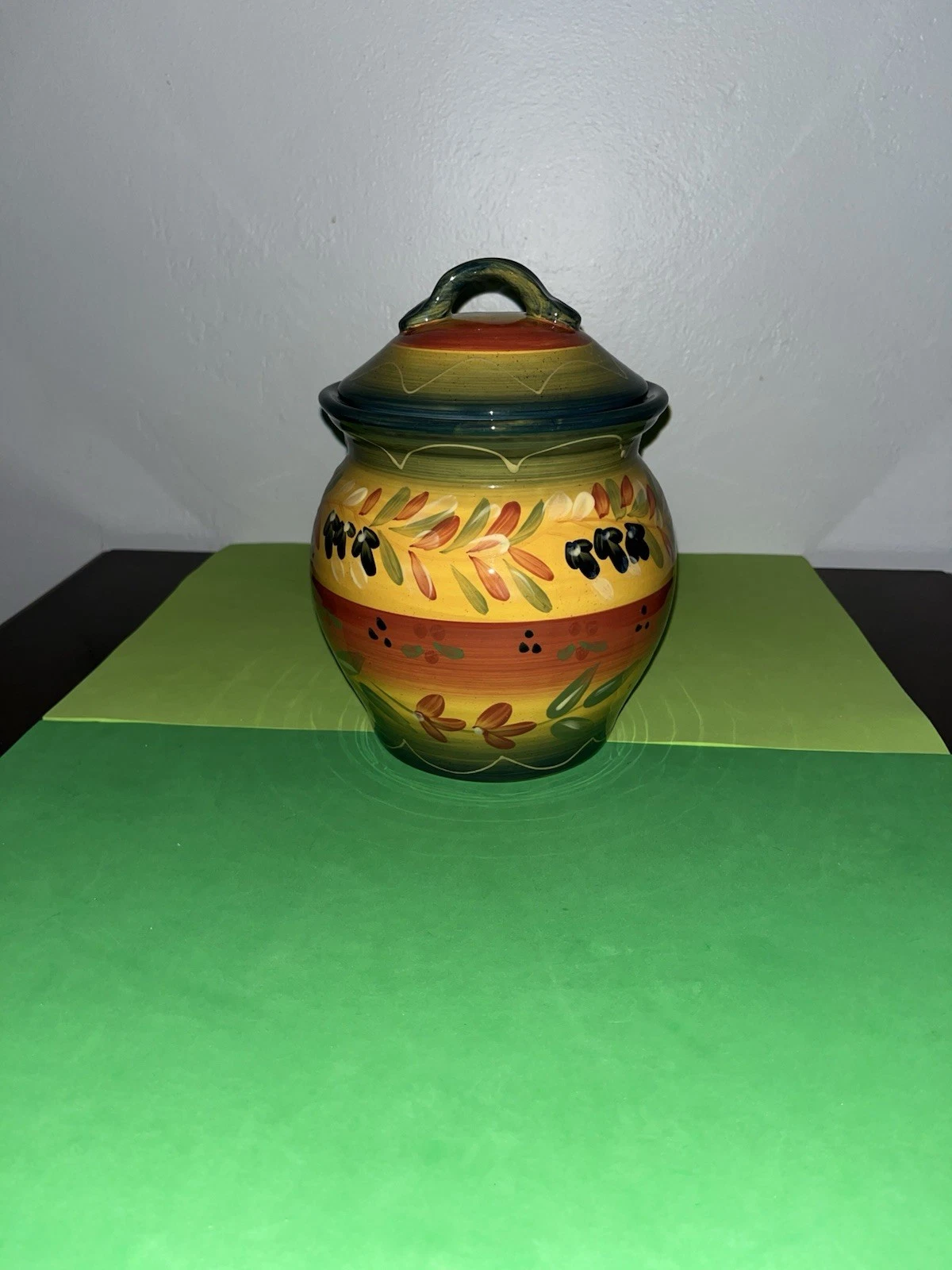 Tabletops Gallery La Province Medium Canister W/ Lid EUC