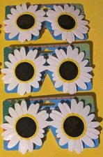 White Sunflower Novelty Glasses Perfect For Summer Wear, Parties and More. 