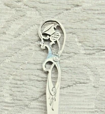 1962 Thistle Coffee Spoon Edinburgh Silver Scottish Thistle Spoon collectabl