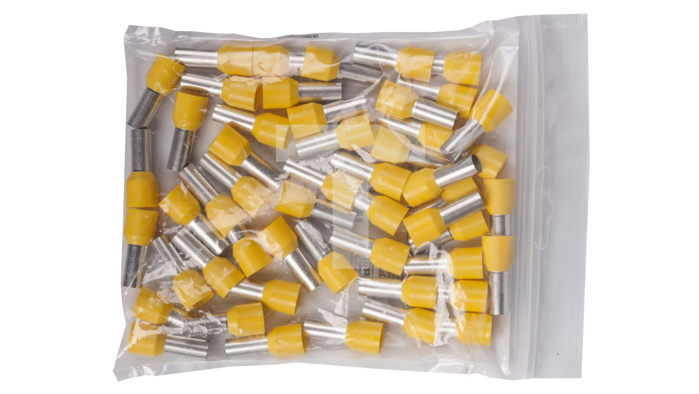 Insulated ferrule terminal TI 25mm2/16mm yellow tin-plated TI25L16x50 /50 /T2UK
