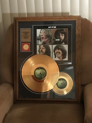 THE BEATLES ~ LET IT BE ~ GOLD RECORD WITH 45 APPLE LABEL